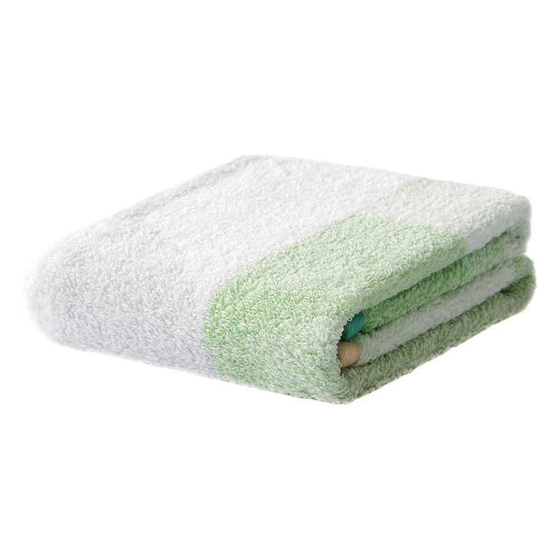 全棉时代毛巾纯棉家用柔软加厚纯棉吸水洗脸面巾-简沫绿34*76cm