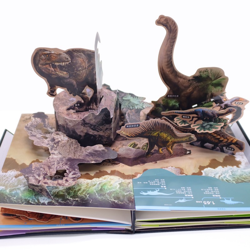 4-12岁PNSO重建恐龙世界立体书（精装古生物+3米横幅+6大3D立体炫酷场景）暑假阅读暑假课外书课外暑假自主阅读暑期假期读物详情图