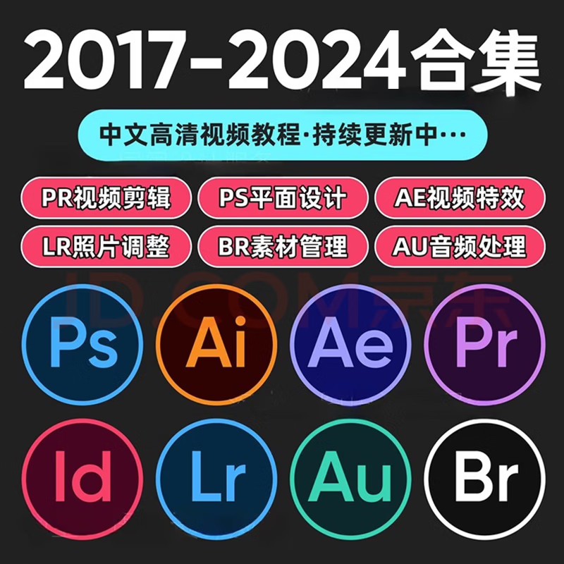 Adobe全家桶全套2024PS/Win/Mac版M123PS软件PR剪辑AE中文AILR17 全套全家桶（自己安装）