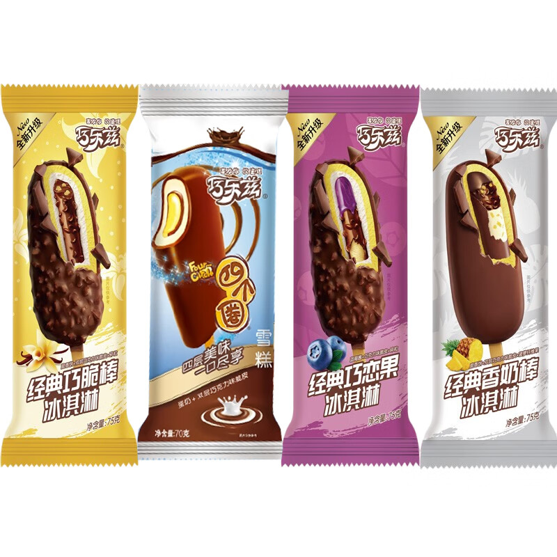 巧乐兹巧脆棒新货巧乐兹巧脆棒巧恋果香奶棒冰淇淋经典脆皮雪糕 四个圈20支(1400g)