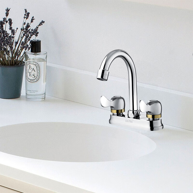 欧泰 铜双柄双控洗涤盆龙头 冷热出水龙头 ot-2101