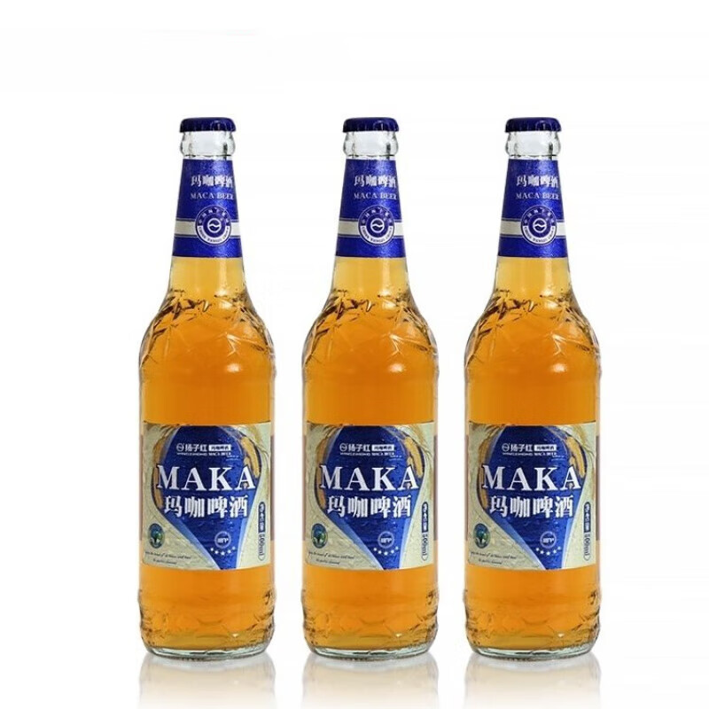 扬子红玛咖啤酒500ml/瓶精酿苦荞10p健康啤酒枸杞啤酒玻璃瓶 玛咖啤酒