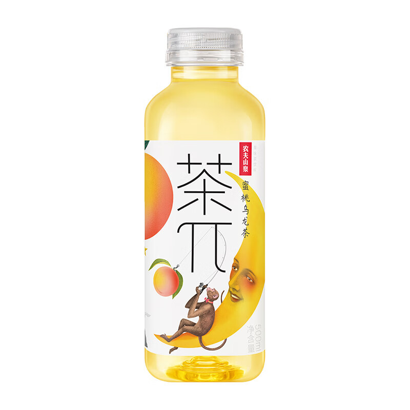 农夫山泉 茶π（茶派）茶饮料 蜜桃乌龙茶500ml*15瓶 整箱装热门商品