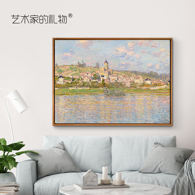 艺术家的礼物  莫奈-韦泰伊风景现代餐厅装饰画简约轻奢客厅玄关画