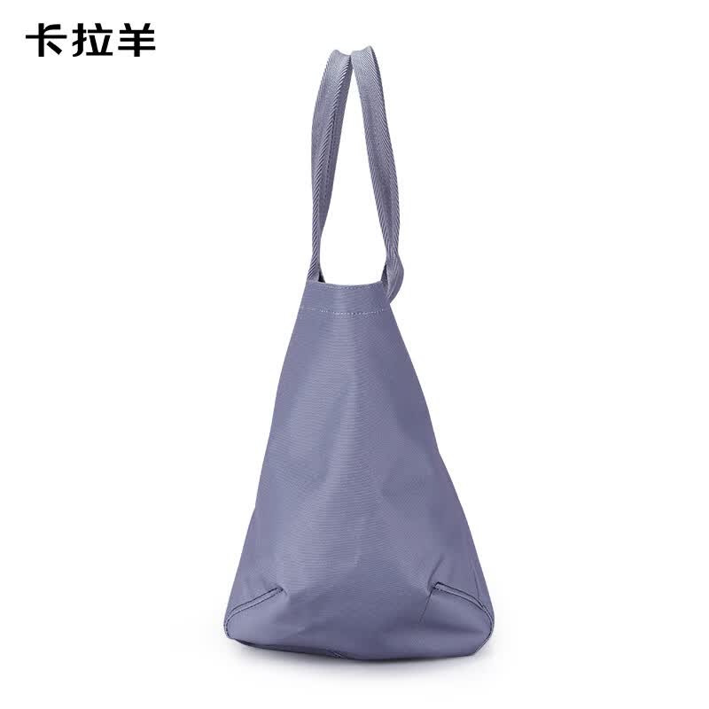 卡拉羊37L大容量托特包男女旅行包可折叠收纳包时尚健身包CX4508 莫奈紫