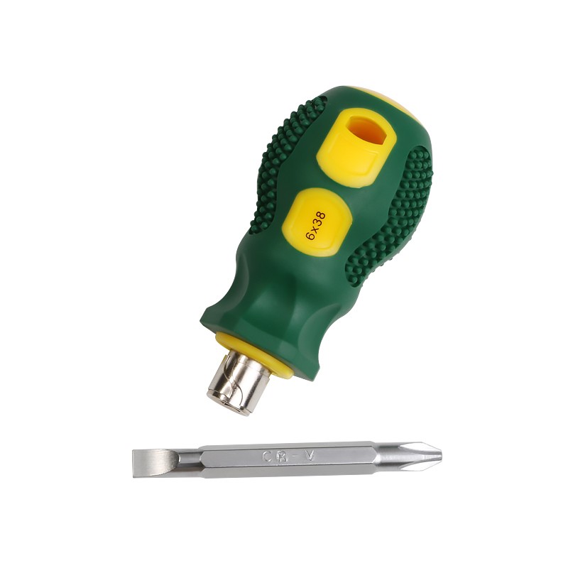 喜尔乐 螺丝批一字十字型两用伸缩螺丝刀带磁性迷你双头小起子工具