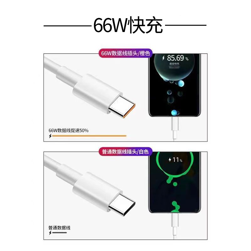 mijv适用于oppo数据线65w闪充reno5充电线r17 findx3快充reno6 k9x k10闪充线type-c接口 type-c快充线65W【1米】