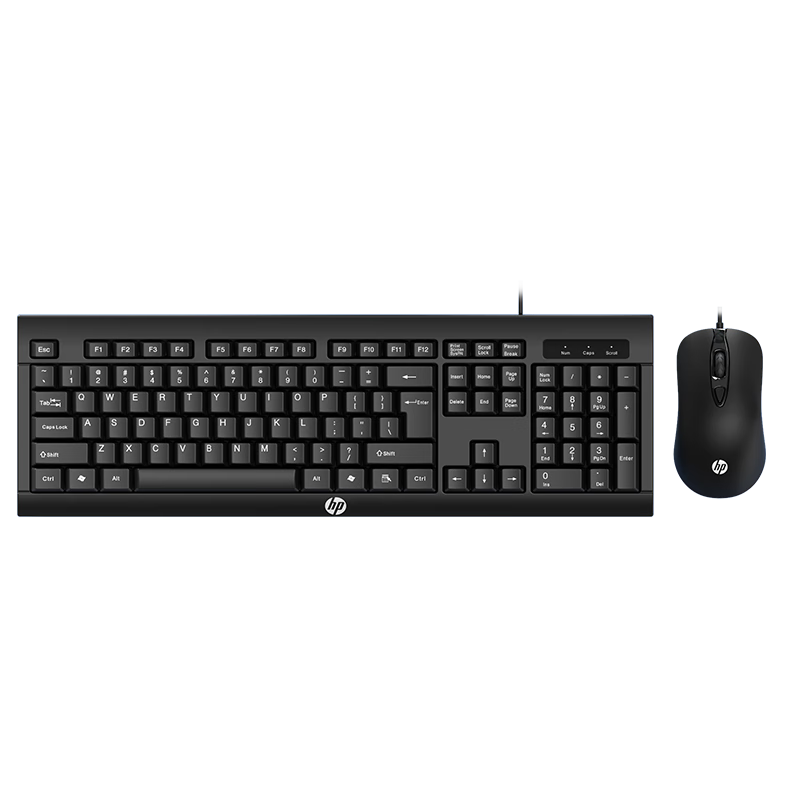 HP 惠普 键盘鼠标套装有线静轻音笔记本台式电脑通用商务办公游戏
