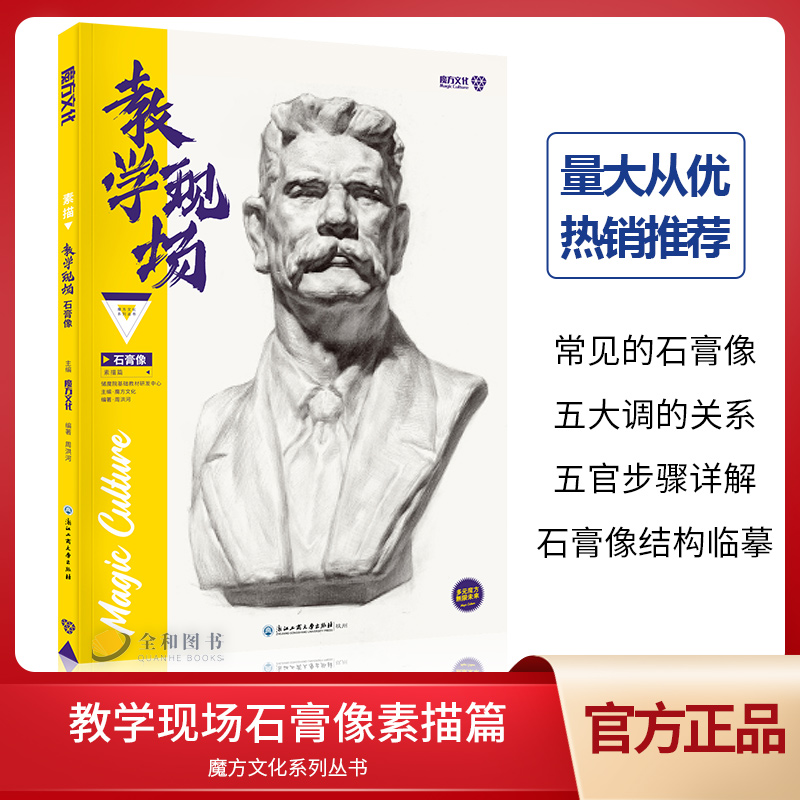 教学现场石膏像2020魔方文化周洪河人物头像局部五官素描结构步骤讲解