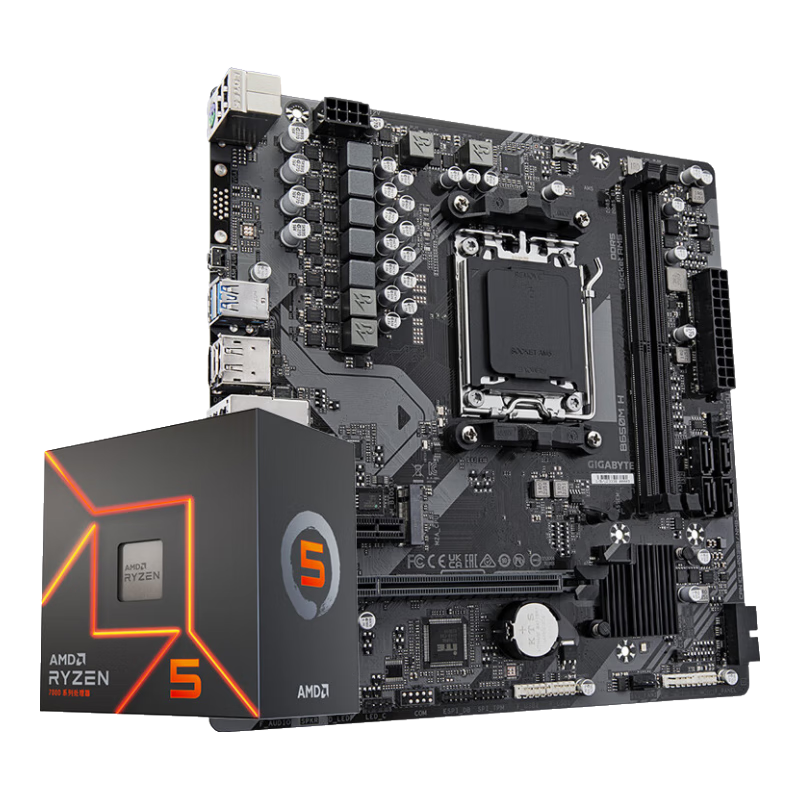 ���� B650M H ���� AMD ����5 7500F CPU ��U��װ 1279Ԫ