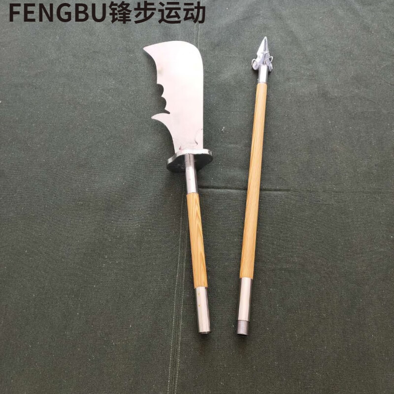 武术春秋大刀软刀头大刀表演训练关公大刀青龙偃月刀未开刃 铁把春秋大刀(银色)