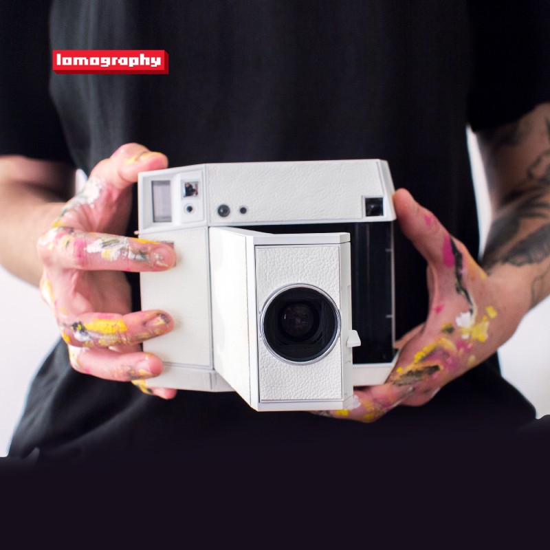 lomoinstant square 方形拍立得相机 经典纯白色  人像镜头 3寸机背