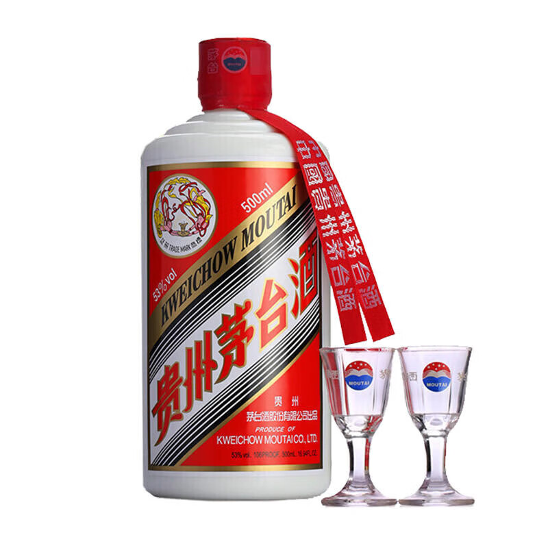 茅台(moutai)贵州飞天茅台53度酱香型白酒 500ml(海外版)