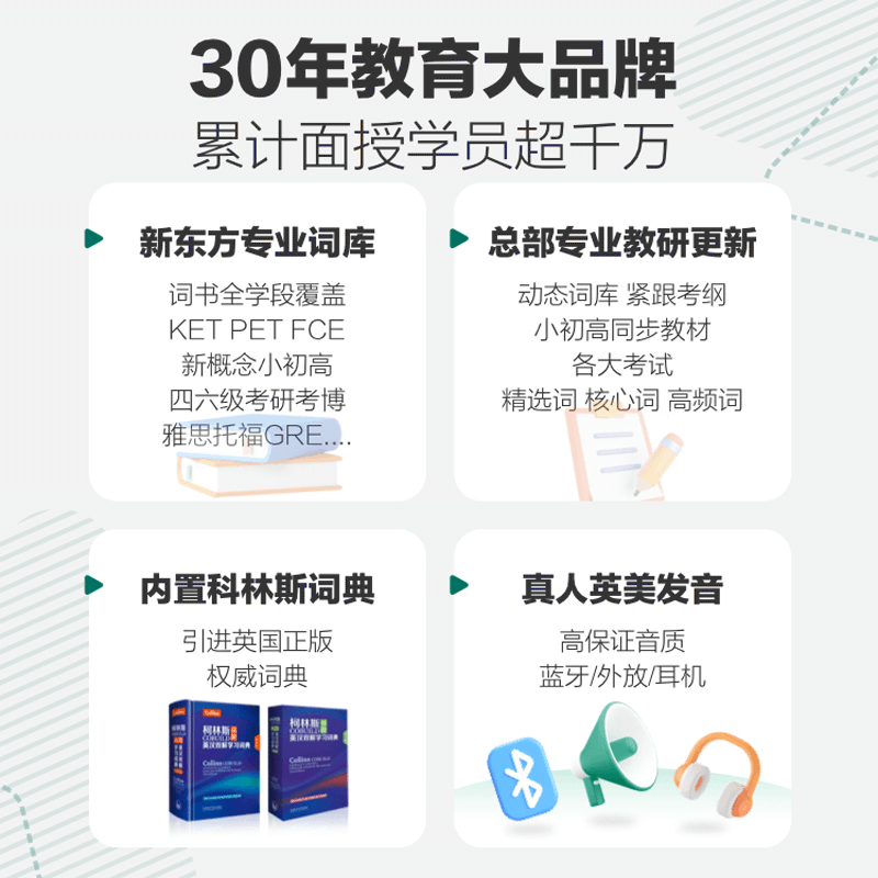 新东方单词通T2 护眼墨水屏单词机 英语单词卡 便携单词机 电子词典 700+词书全学段覆盖 二代T2绿色（顺丰） 4GB