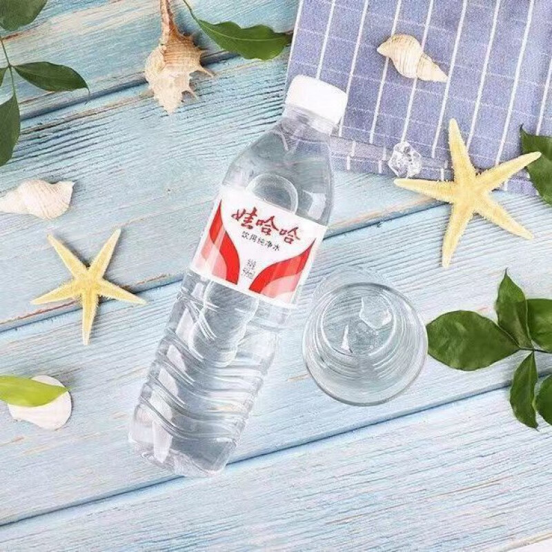 水饮用水596ml2/6/12/24整箱水矿泉水会议用水 娃哈哈红飘水596mlx2瓶