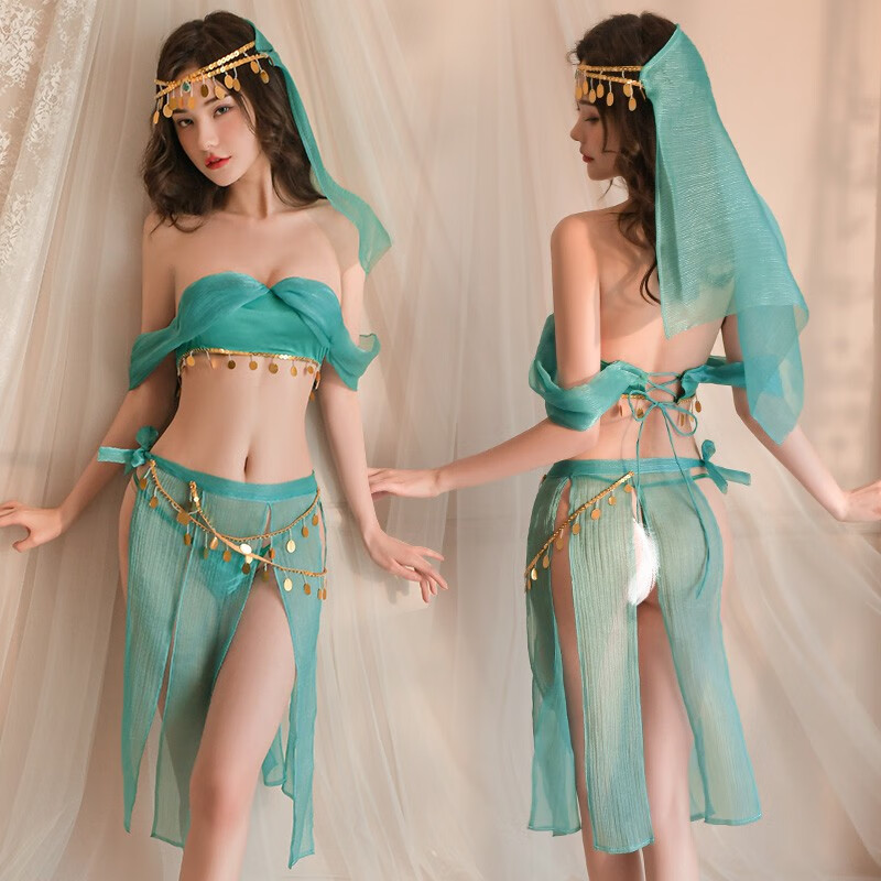 国潮性感情趣内衣异域复古舞娘角色扮演柔媚诱惑 cos西域风情舞姬抹胸