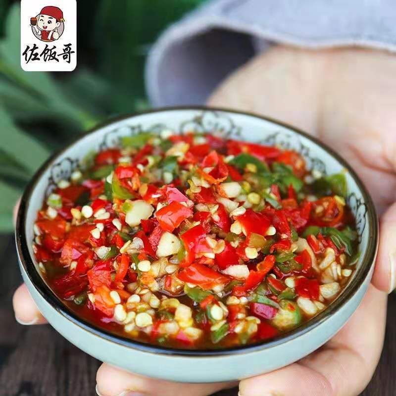 江西农家自制特产剁椒超特辣蒜蓉青红剁椒酱下饭菜瓶装蒜香辣椒酱