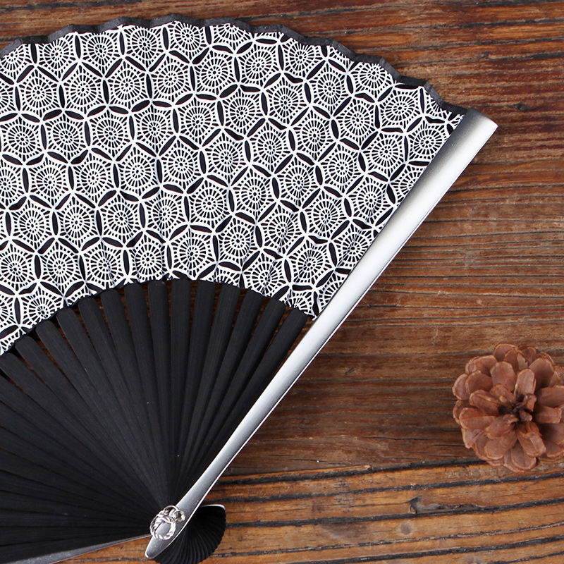 铁扇子 不锈钢纯色炫酷不锈钢金属铁扇子功夫折扇礼品工