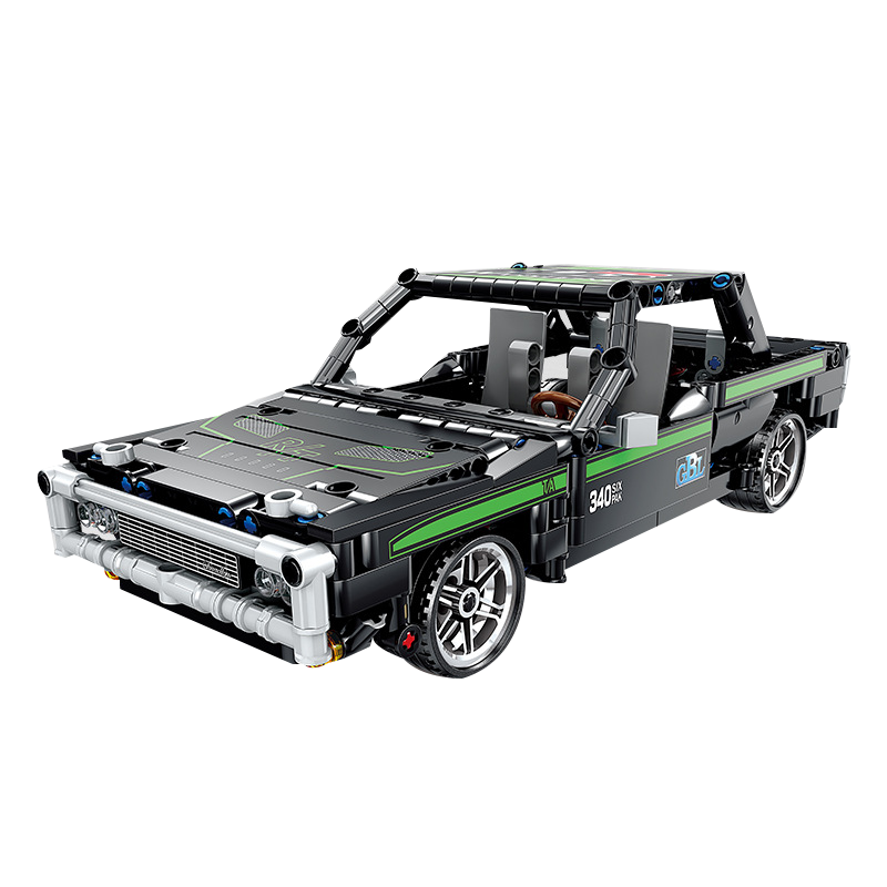 新诚优品 汽车积木玩具拼装跑车机械工程师赛车高尔夫GTI可改装回力功能 男孩礼物礼品 挑战者