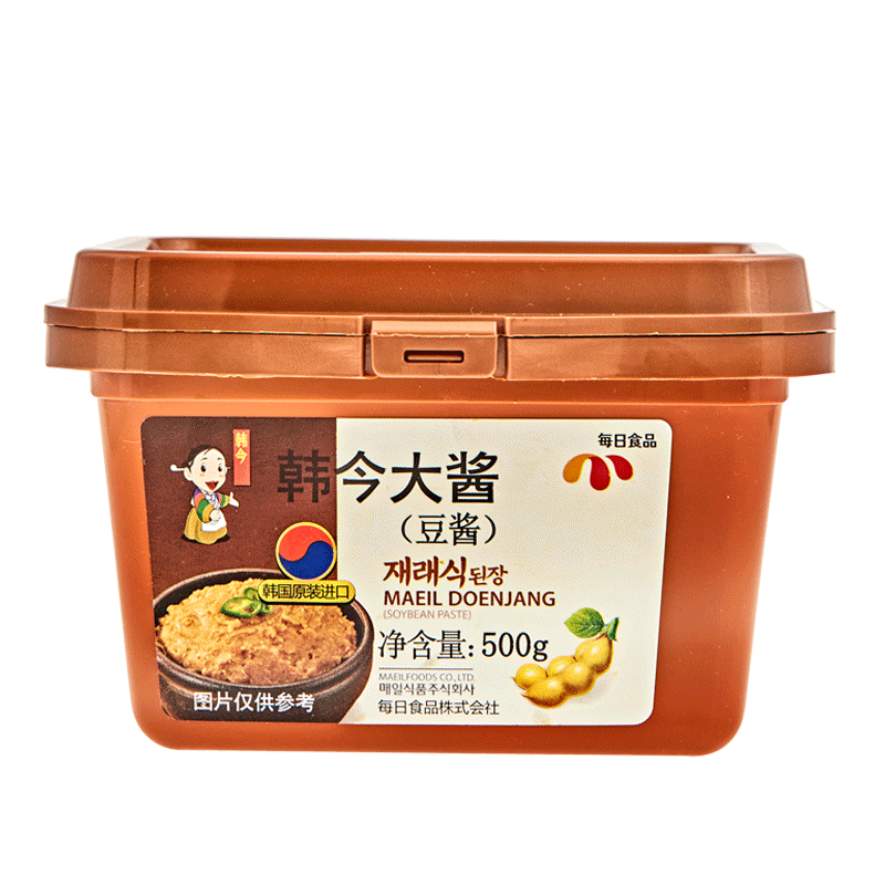 韩今 韩国进口 韩式烤肉石锅拌饭调味酱韩国大酱汤专用酱豆酱 大酱500g