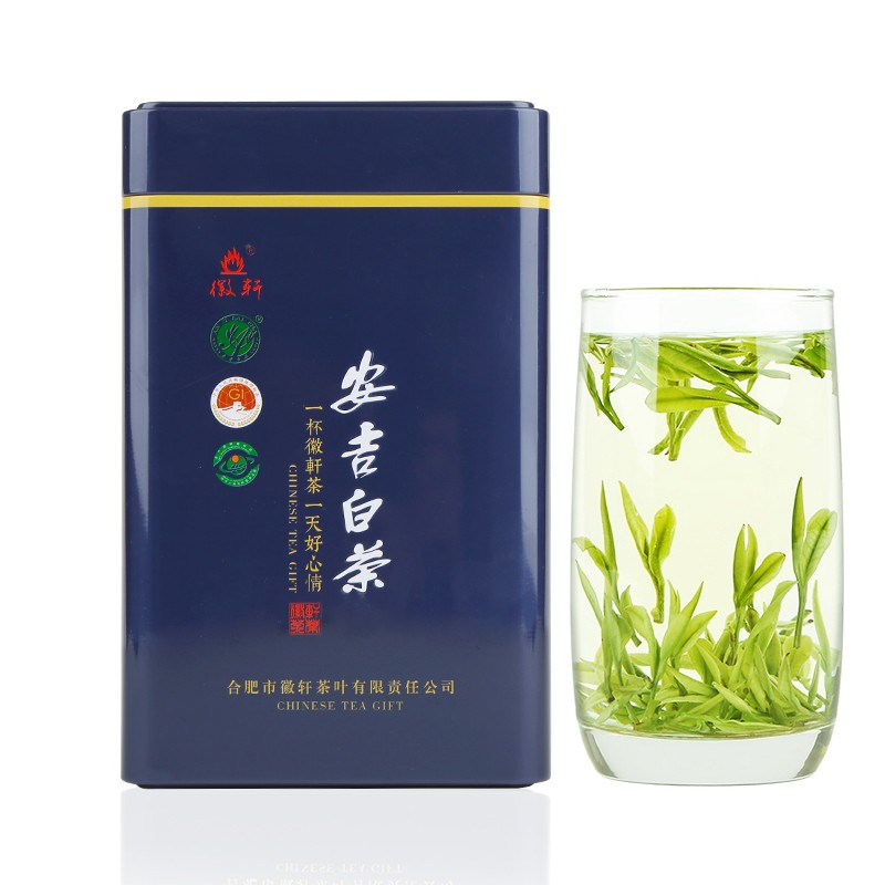 徽轩绿茶特级安吉白茶2024新茶原产地核心产区明前春茶罐装茶叶250g