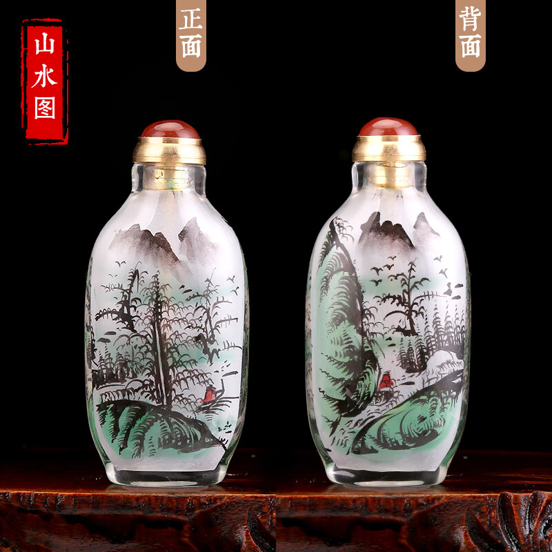 辉客映上宫廷匠人内画鼻烟壶中国风手工艺礼品绘制作工艺品摆件欣赏