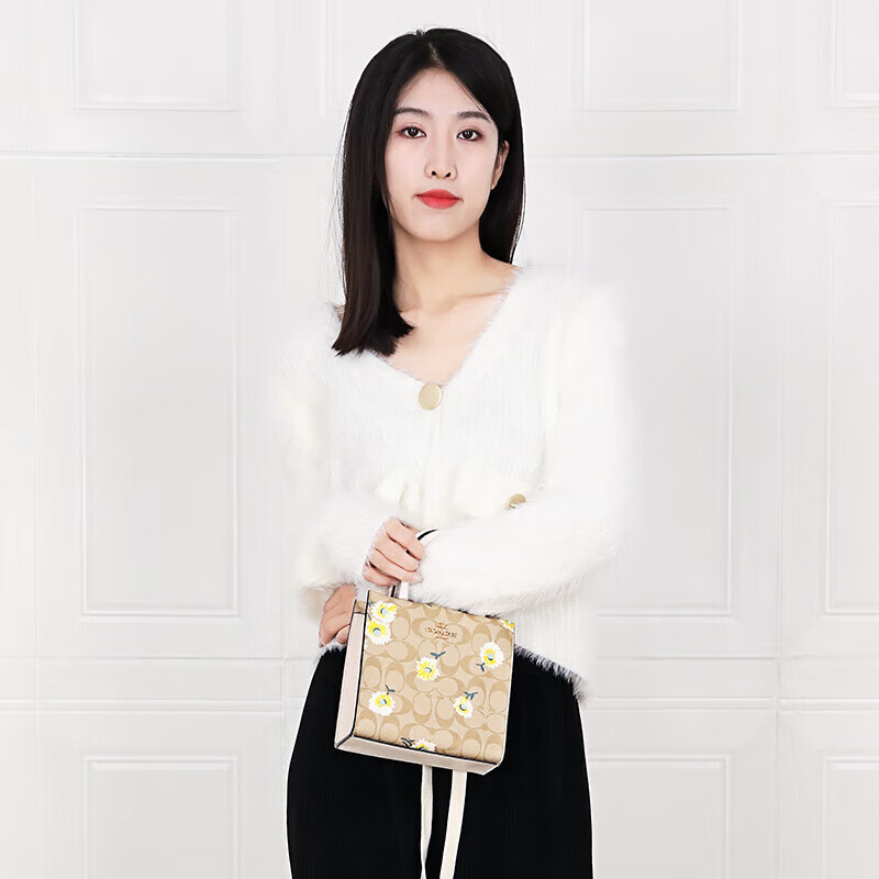 Coach 蔻驰()奢侈品女士mini Cally琴谱小方包手提斜挎包c3599 官方授权直供 In Brown