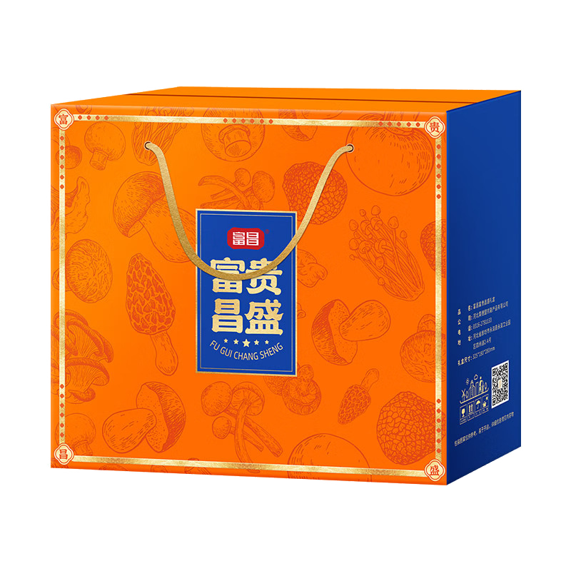 富昌 菌菇禮盒 慶豐年禮包B款1515g 南北干貨山珍春節(jié)年貨禮品
