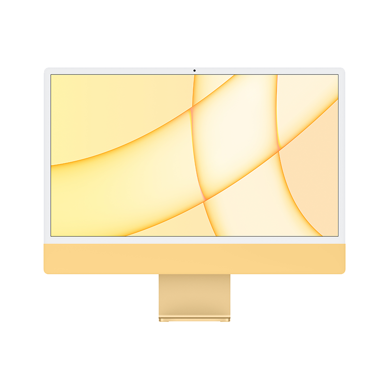 Apple iMac 24英寸 黄色 4.5K屏 八核M1芯片(8核图形处理器) 8G 256G SSD 一体式电脑主机 【定制机】Z12S