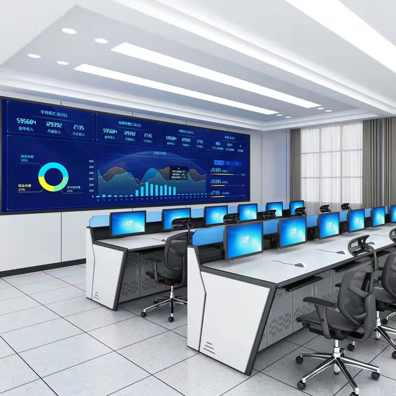 铭沃中控室监控台定制指挥中心控制台加厚双三联操作台机房高端调度台