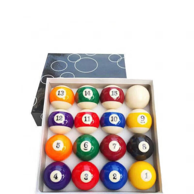 5mm黑8台球标准2号台球球子美式十六彩桌球台球厅用品