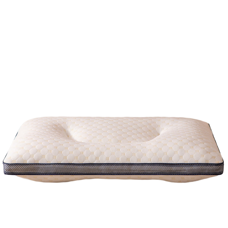 GRACE 洁丽雅 枕芯枕头 颈椎枕分区针织按摩枕水立方中枕48*74cm 白色 单只装