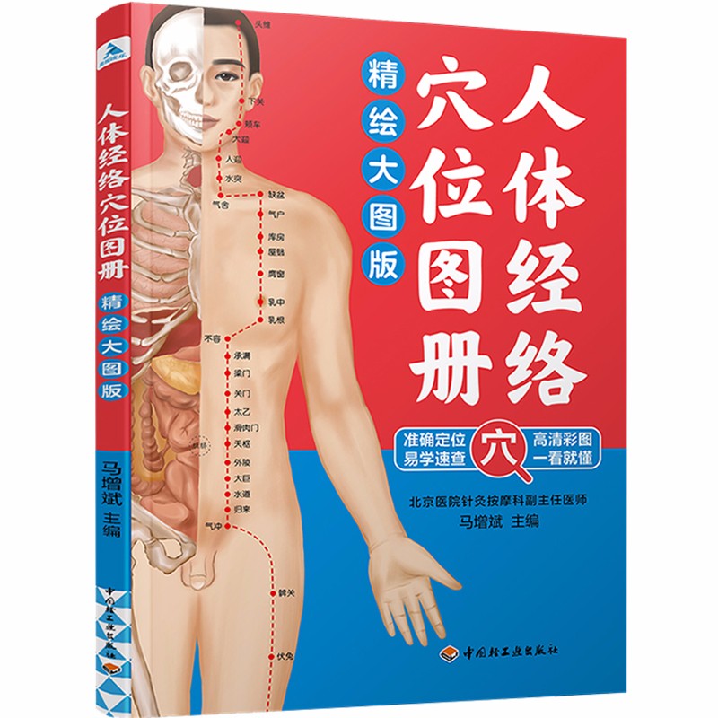 正版 人体经络穴位图册精会大图版 人体经络穴位图标准大图册超清晰人体经络穴位图解书人体经络书籍大全