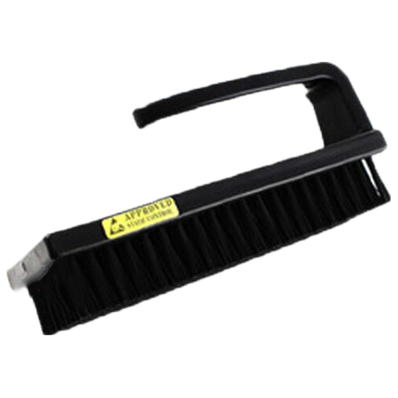 静电刷子硬毛刷曲柄牙刷u型刷直柄圆柄刷排刷电子厂pcb板刷黑色 大号