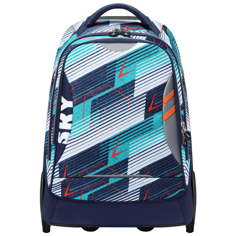 第九城（V.NINE）小學(xué)生拉桿書包3-6年級男孩女生兒童大容量初中生可爬樓梯書包