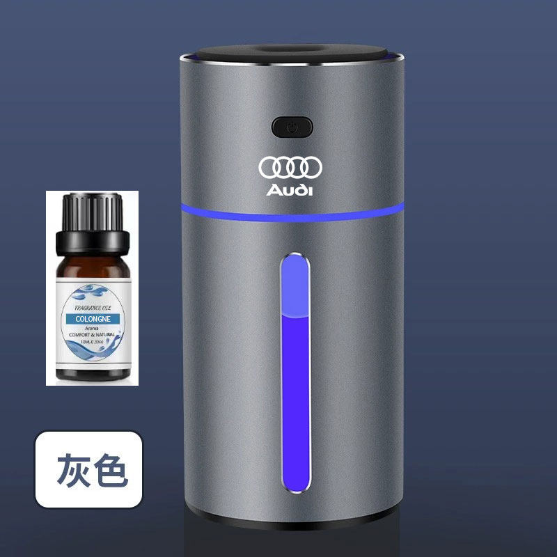 XMSJ适用于奥迪A6L车载加湿器A4L/Q5L/Q7L/Q8A3L净化器机雾化车内饰用 奥迪车载加湿器【灰色+古龙植物精油】
