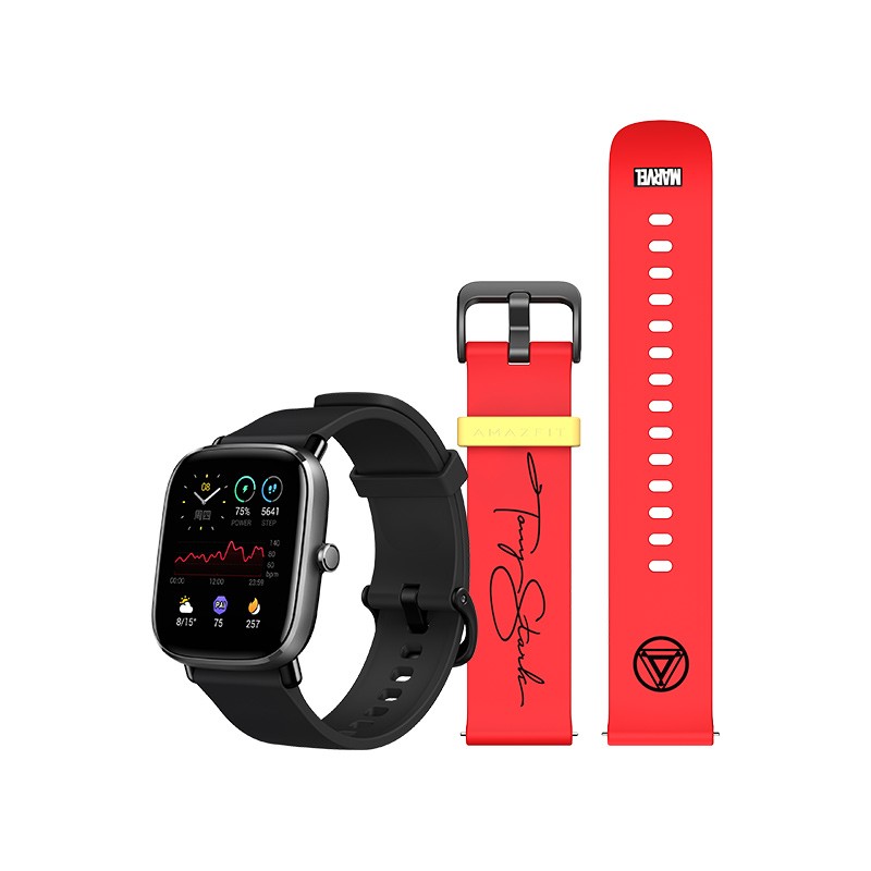 Amazfit GTS 2 mini 黑色智能运动手表  心率监测 华米科技出品 【送漫威联名钢铁侠款表带】