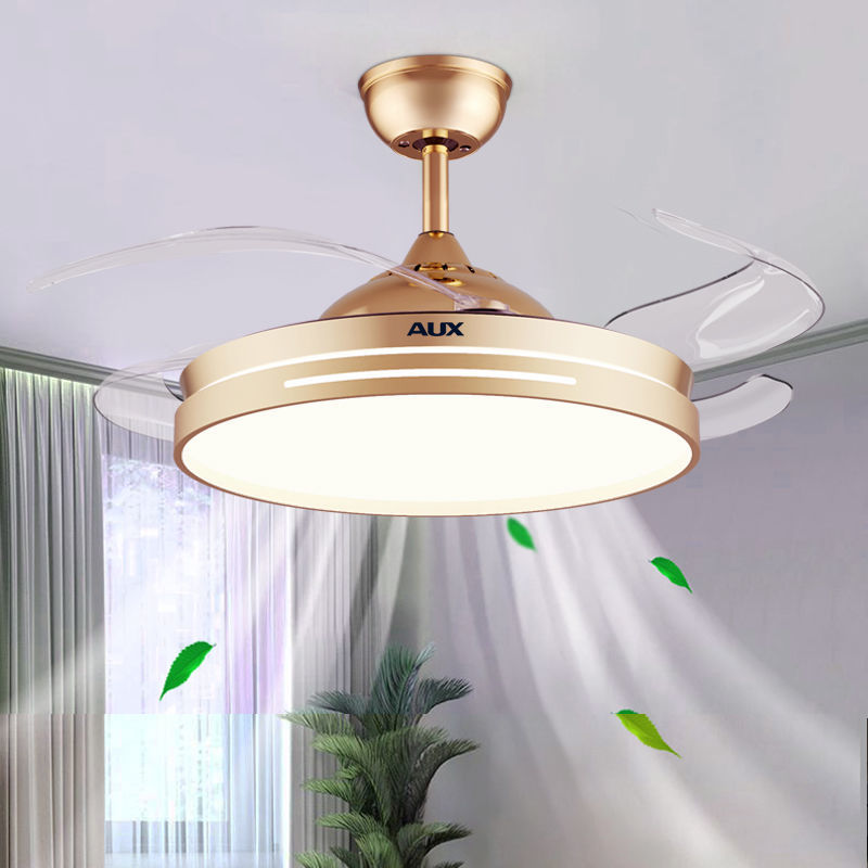 奥克斯风扇灯吊扇灯客厅灯现代简约餐厅卧室家用变频隐形风扇吊灯 炫