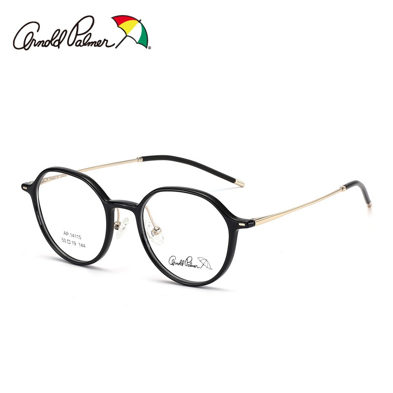 花雨伞眼镜框架女可配度数网红款潮韩版全框ap14115 ap14115-c25-黑色