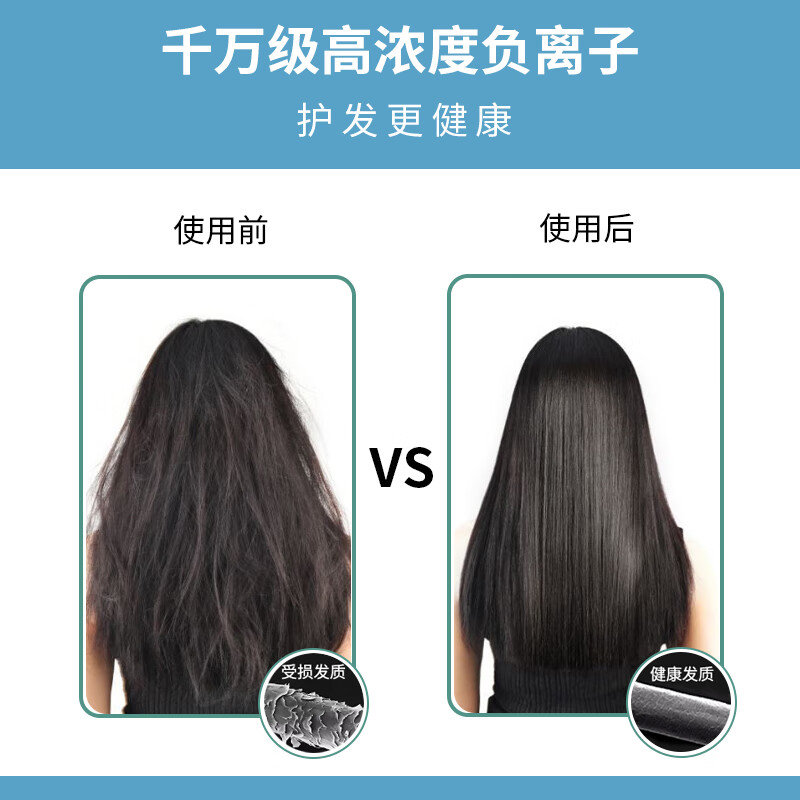 艾信吹风机8058理发店专用电吹风筒负离子2200W大功率发廊大风力速干家用高速恒温护发不伤发低噪音 8058珍珠黑