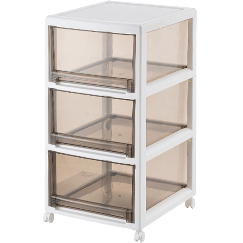 好尔收纳柜抽屉式塑料家用玩具零食收纳箱子多层多功能夹缝储物柜衣服整理架大号三层