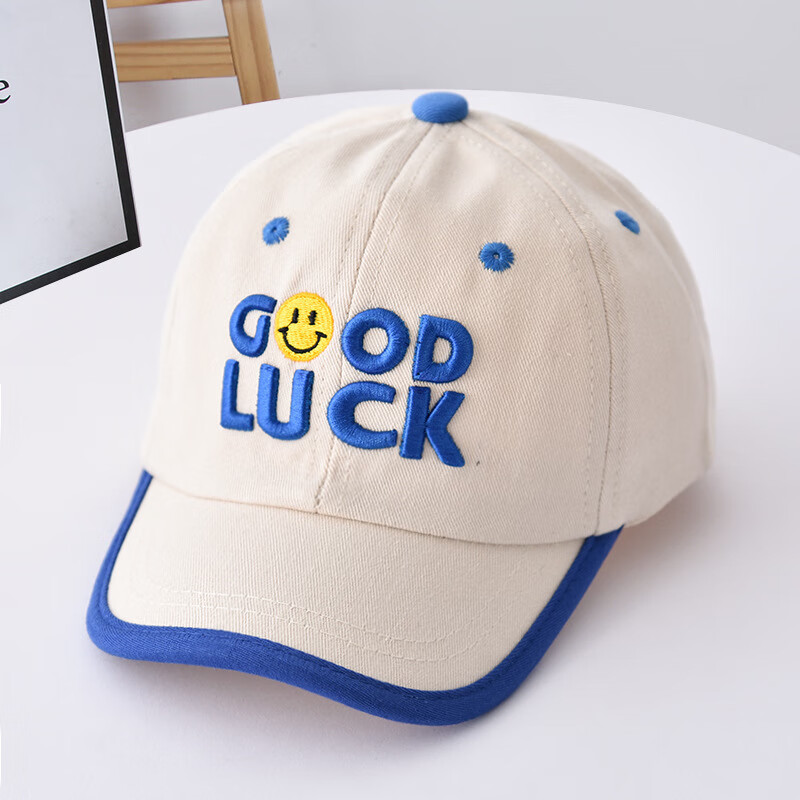 菌沐羽麟儿童棒球帽春夏款鸭舌帽韩宝宝刺绣遮阳帽男女童帽子 c-80