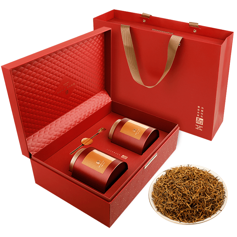 唐朴茶叶礼盒红茶武夷山特级金骏眉礼盒装125g2送礼年货