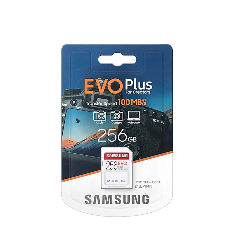 三星（SAMSUNG）256GB 高速SD存储卡 U3 C10 4K EVO Plus内存卡 全高清数码相机卡单反微单卡 读速100mb/s 