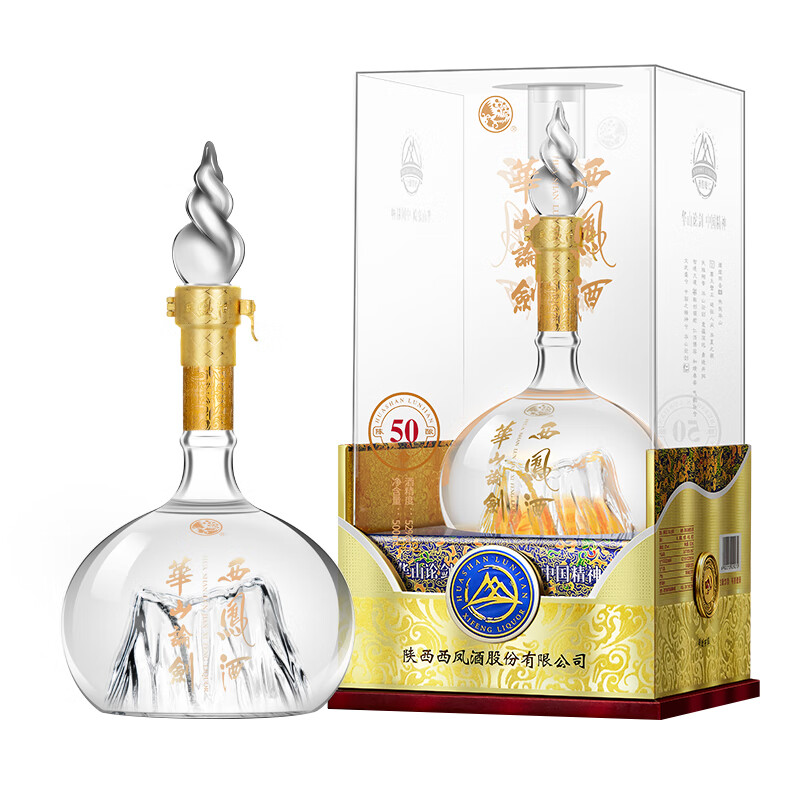 西凤华山论剑50年52度陈酿凤香型经典名酒白酒送礼 52度 500mL 1瓶