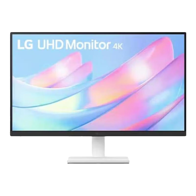 LG【日本直郵】UltraFine 27英寸4K超高清顯示器 高色域 三微邊辦公設(shè)計美工顯示屏 白色 27US500-W【27英寸】