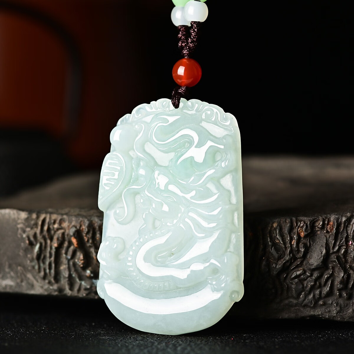 皇本心玉行翡翠龙凤吊坠情侣男女玉佩项链证书古风异地恋定制轻奢玉器