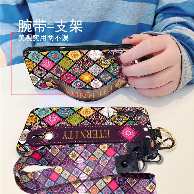 饰卓华为智选NZONE S7 Pro手机壳s7pro十全包nzones7pro+保护套软壳斜跨挂绳女 nzones7pro-炫彩方格