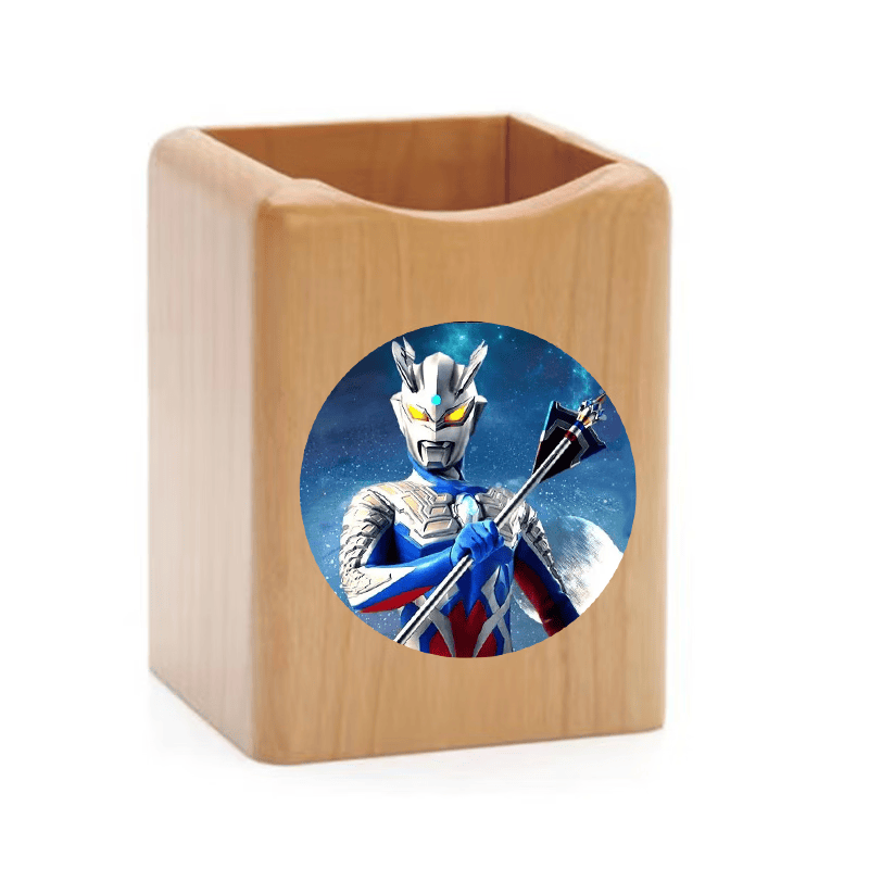 浓琦(nongqi)浓琦实木笔筒卡通可爱奥特曼小学生桌面书桌摆件创意礼物