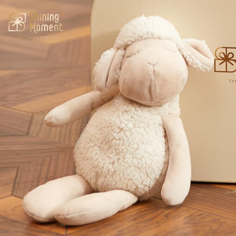 shining moment婴儿安抚云朵羊玩偶男孩女孩生日礼物布娃娃公仔系满月